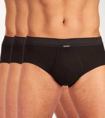 Image de Dulcia slip lot de 3 new basic Coton 4-1 rib black hommes