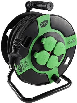 Produktbild von REV Ritter REV - Verlängerungsrolle - Wechselstrom 230 V - 3000 Watt - Ausgangsanschlüsse: 4 (4 x Spannung)