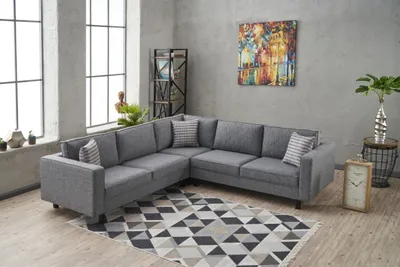 Produktbild von Hanah Home, Kale- BLC2713, Grau, Schlafsofas, Rahmen: Buchenholz