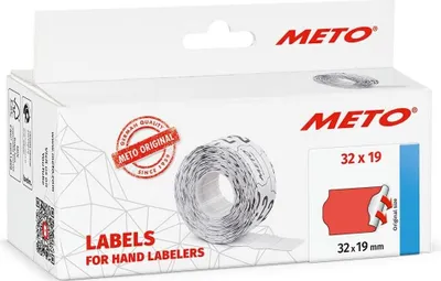 Immagine prodotto di METO 30007361 Etichette METO per etichettatrici di prezzi, 32 x 19 mm, rosso