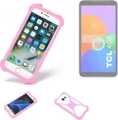 Produktbild von K-S-Trade Handy Hülle kompatibel mit TCL 403 Schutz Hülle Bumper Silikon Schutz Hülle Cover Case Silikoncase Silikonbumper TPU Softcase Smartphone,