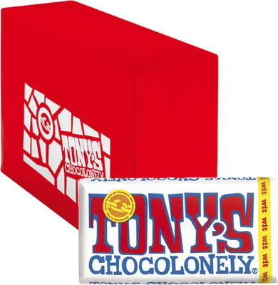 Zdjęcie produktu dla Tony's Chocolonely - Schokolade Tony Chocolonely White Bar 180gr | Stück A 180 Gramm | 15 Stücke