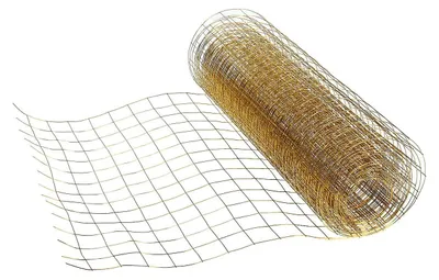Produktbild von Drahtgeflecht Gold Deko Draht 35cm x 5m für Bastelideen und Dekorationen