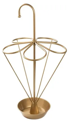 Image de Porte-parapluies Support à parapluies en métal doré 40 x 40 x 76 cm