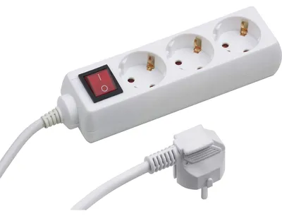Immagine prodotto di Ciabatta multipresa - 3 prese - 3 m - Bianco