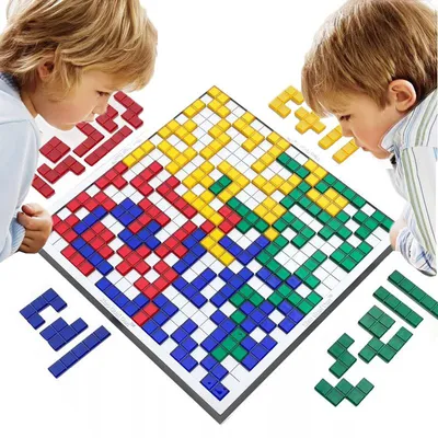 Zdjęcie produktu dla Gra Strategiczna Blokus Gra Planszowa Gra Rodzinna Prezent Na Dziecka