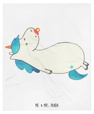 Produktbild von Mr. & Mrs. Panda Tagesdecke Einhorn Schnuller - Weiß - Geschenk, Couchdecke, Geburt, Sofadecke, Einhörner, Decke, Unicorn, Geburtstag, Mutter, Kuscheldecke