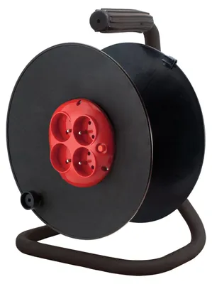 Obrázek produktu pro Kabelový naviják 4-cestný s uzemněním, černý, Elgotech ZB-40