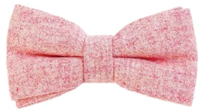 Produktbild von DonDon Herren Fliege 12 x 6 cm Baumwolle gebunden und längenverstellbar rosa