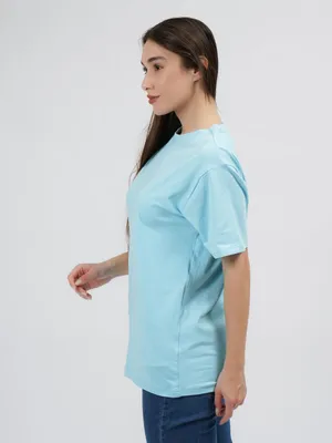 Produktbild von MOD Jeans | Oversize T-Shirt Damen – Größe M – Hellblau – 100% Baumwolle – Bequem, Streetwear