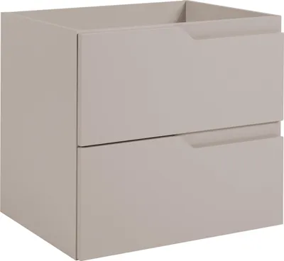 Produktbild von RODAN | Waschbeckenunterschrank - Beige Matt - 60 cm - Ohne Tischplatte - 2 Schubladen - Hängend - MDF Fronten - MODERN