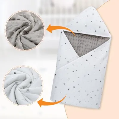Wendede Wickeldecke für Babyschale - 90 x 90 cm - 100% Baumwolle, geeignet für Kinderwagen, Buggy und Autositz