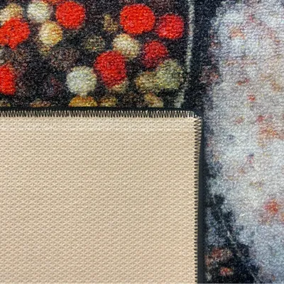 Produktbild von Waschbarer Küchenläufer Teppich mit Gewürzen in gelb rot Größe - 80 x 200 cm