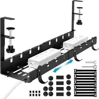 Produktbild von Kabelbeheerlade für den Schreibtisch - 1 Stück - Schwarz