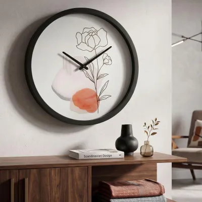 Immagine prodotto di Mauro Ferretti orologio da parete a fiore Ø 40x3,5 cm multicolore con disegno di rose
