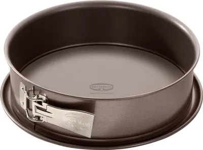Produktbild von Dr. Oetker Springform Ø 28 cm, Backform der Serie Back-Edition mit Emaille-Servierboden, runde Kuchenform aus Stahl mit Antihaftbeschichtung (Farbe: braun)