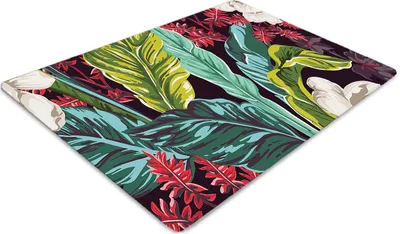 Produktbild von Stuhlunterlage Bürostuhlunterlage 120 cm x 90 cm Bodenmatte Bürostuhlunterlage - Blumenmotiv