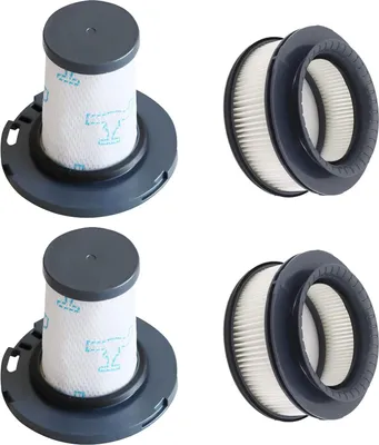Four vacuum cleaner filters are displayed against a white background.