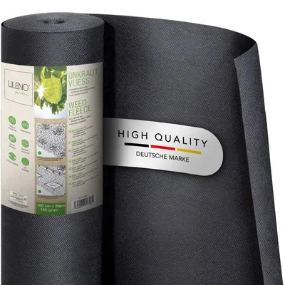 Produktbild von LILENO HOME Unkrautvlies Gartenvlies gegen Unkraut 200m² [150 g/qm] - Garten Unkrautfolie Wasserdurchlässig – Reißfestes Unkraut-Flies – Unkrautflies UV-beständig [1m x 200m]