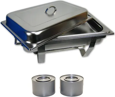 Produktbild von Chafing Dish Speisenwärmer Warmhaltebehälter Edelstahl 65mm Brennpaste