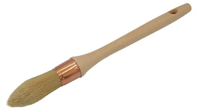 Imagen del producto de Pincel plano, forma de pulgar, diámetro de 25 mm, mango largo, cerdas naturales, para trabajos de precisión