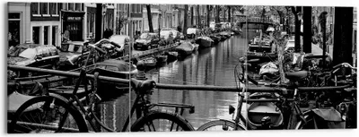 Produktbild von Bild auf Leinwand - Leinwandbild - Holland Kanal - 150x50cm - Wand Bild - Wanddeko - Wandbilder - Leinwanddruck - Bilder - Kunstdruck - Wanddekoration - Leinwand bilder - Wandkunst - CA150x50-3516