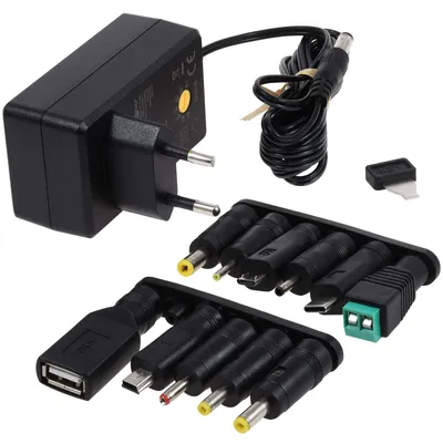 Produktbild von Universal Schaltnetzteil 3-12V DC 1000mA mit 7 DC-Steckern eco friendly