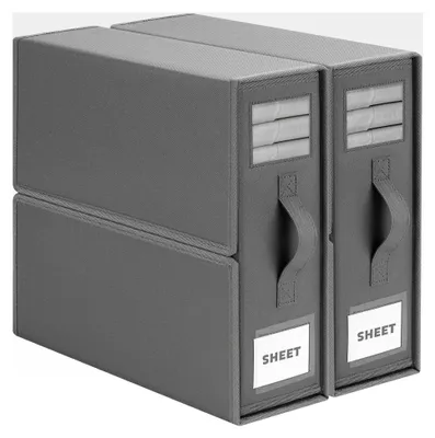 Produktbild von 2 Stück Aufbewahrungsorganizer für Bettwäsche, Faltbarer Organizer für Unterbett und Kleiderschrank