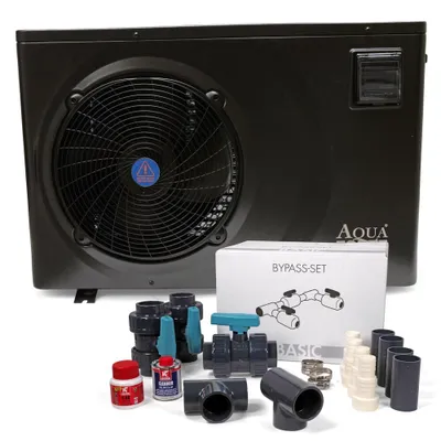 Produktbild von AquaForte Full Inverter Wärmepumpe 9,5 kW inkl. Wi-Fi + Bypass-Set