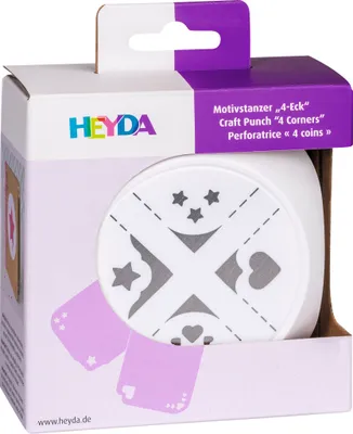 Produktbild von HEYDA Flexi-Motivstanzer "4-Eck" zum Gestalten von vier verschiedenen Ecken