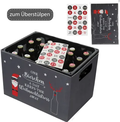 Produktbild von Männer Adventskalender für Bierkasten - Lustiger Adventskalender für Bier - Adventskalender Männer - Geschenk Advent Männer