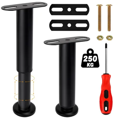 Productafbeelding van 2 stuks verstelbare bedpoten, hoogte 18-30 cm, maximaal 250 kg