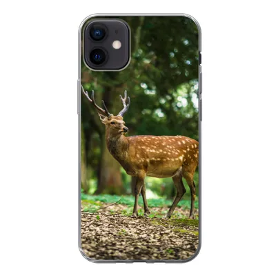 Produktbild von MuchoWow® Handyhülle Schutzhülle Hülle für iPhone 12 mini Rotwild - Wald - Tier Silikon Softcase Handy Hülle - Bild
