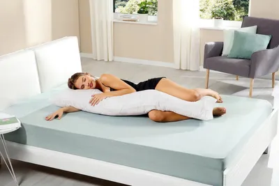 Produktbild von Seitenschläferkissen Kissen gesteppt Stillkissen Alergiker 40x145cm