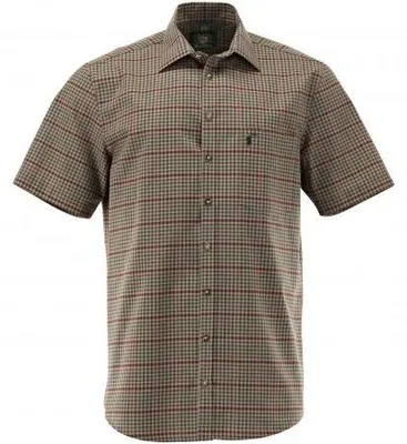 Produktbild von OS Trachten Hemd 1/2 Arm Slim Fit Herren (Oliv) Größe 49/50