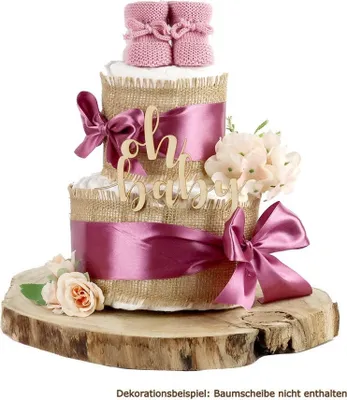 Produktbild von Windeltorte Alles Jute | zur Geburt plum