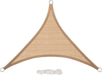 Immagine prodotto di Telo ombreggiante triangolare - resistente alle intemperie e ai raggi UV - HDPE traspirante - robusto e durevole - per giardino e terrazza - grigio scuro - 5x7x7 m