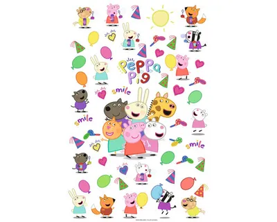 Obrázek produktu pro Dětská samolepka Peppa Pig a kamarádí