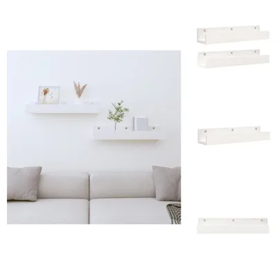 Immagine prodotto di vidaXL Mensole da parete 2 pz. Bianco 50x12x9 cm in legno di pino massiccio - Mensole da parete