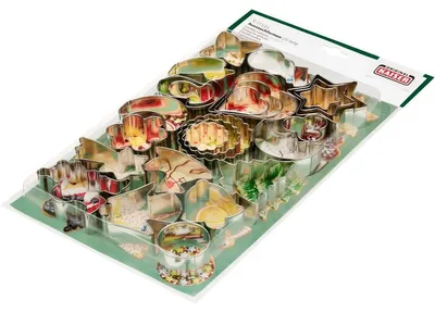 Produktbild von Original Kaiser Weihnachts-Ausstechformen Set 25-teilig | Plätzchenausstecher aus verzinntem Stahlblech | klare Konturen & kindersicherer Griffrand | ideal für Kekse, Fondant & Weihnachtsbäckerei