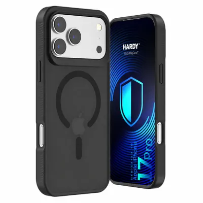 Zdjęcie produktu dla H Hardy Etui do iPhone 18 Pro/17 Pro, Obudowa ochronna MagSafe odporna na zarysowania, Czarna