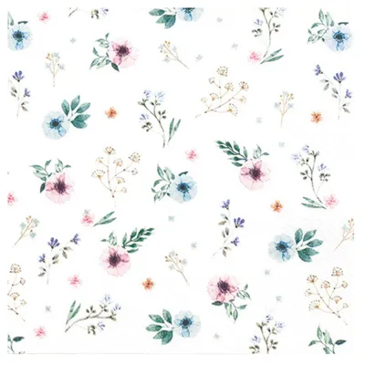 Produktbild von 20 Servietten Sweet Flowers - Kleine, zarte Blümchen 33x33cm