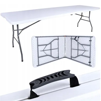 Produktbild von Viking Gartentisch 180x70cm Klappbar Wetterfest Tragbar Kunststoff Klapptisch