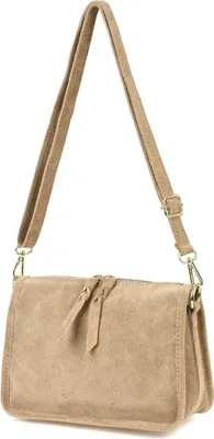 Produktbild von Damen-Umhängetasche aus Leder, Wildlederkoffer