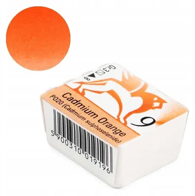 Produktbild von Renesans Aquarellfarbe 9 Kadmium Orange Halber Napf