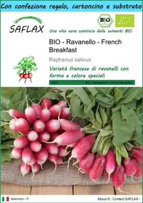 Immagine prodotto di SAFLAX Set regalo -- Ravanello - French Breakfast - 150 semi - Raphanus
