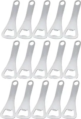 Produktbild von 15 Stück Flaschenöffner, Edelstahl Barkeeper Bierkorkenzieher für Home Pub Outdoor Männer Partys Festivals Versammlungen