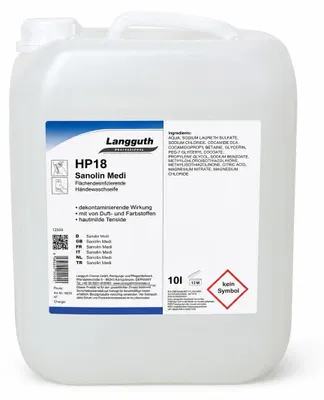 Produktbild von SEIFENCREME antibakteriell,Sanolin HP18, geruchsneutral, 10 l