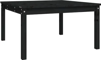 Produktbild von vidaXL Gartentisch Schwarz 82,5x82,5x45 cm Massivholz Kiefer