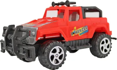 Produktbild von Geländeauto Spielzeug rot mit Friktionsmotor - ca. 16 cm
